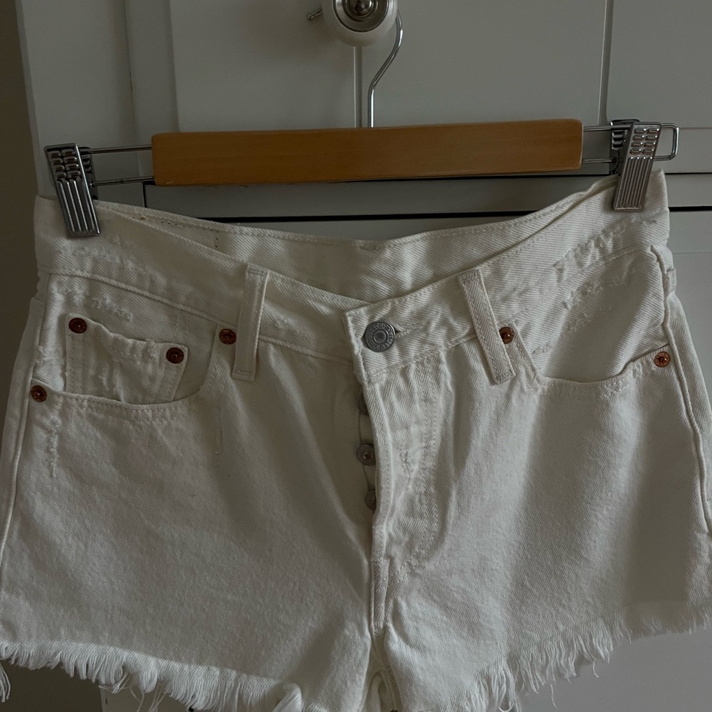 White Denim Women Shorts